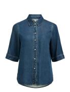 Object Objframe 2/4 Re Denim Top Noos Blå