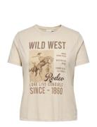 ONLY Carmakoma Carpayton Ss O-Neck Jeans Tee Jrs Kräm