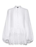 Bardot Antonia Lace Trim Mini Dress Vit