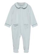 Mango Baby-Neck Pyjamas With Pockets Blå