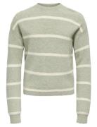 Kids Only Kogfranca Short L/S Stripe Knt Noos Grön