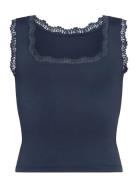 Rosemunde Kids Rkbillie Sl Square Lace Top Marinblå