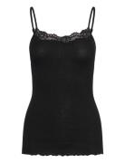 Rosemunde Rwbernadine Organic Sl Strap Lace T Svart