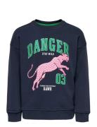 Kids Only Kmgleopaula Life L/S Loose Pullo Bru Swt Marinblå