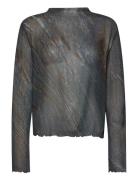 Hope Simple Longsleeve Martian Flow Print-42 Blå