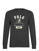 Ralph Lauren Kids Cotton Jersey Graphic Long-Sleeve Tee Grå