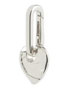 Pilgrim Charm Rough Heart Pendant Silver