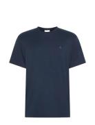 Calvin Klein Ss Supima Chest Emb Crewneck Tee Marinblå