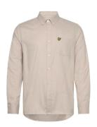 Lyle & Scott Plain Flannel Shirt Beige