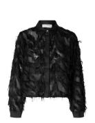 Selected Slfmyline Ls Fluffy Cropped Shirt B Svart