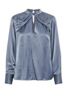 Karen By Simonsen Kbblanca Drapey Shirt Blå