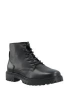 Bianco Biagina Lace Up Boot Smooth Leather Svart
