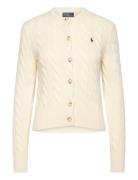 Polo Ralph Lauren Cable-Knit Wool-Cashmere Cardigan Kräm