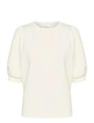 My Essential Wardrobe Elmw Puff Round Neck Blouse Vit