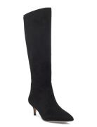Lauren Ralph Lauren Mckay Suede Tall Boot Heel Svart