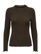 ONLY Onlemma L/S High Neck Top Noos Jrs Brun