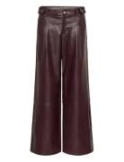 Culture Culilli Pu Pants Burgundy