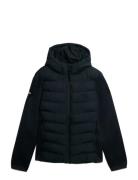 Superdry Hooded Storm Knit Hybrid Jkt Marinblå