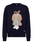 Polo Ralph Lauren Polo Bear Wool-Cashmere-Blend Sweater Marinblå