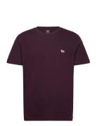 Lee Jeans Ss Patch Logo Tee Burgundy