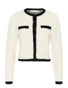 Gestuz Gzalpha Ls Contrast Cardigan Kräm