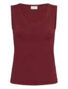 Kaffe Kaarina Jersey Top Burgundy