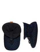 Melton Structure Textile Slippers Svart