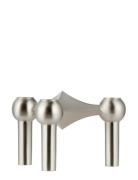 STOFF Nagel Nagel Candle Holder - Brushed Chrome Silver