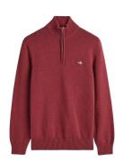 GANT Casual Cotton Half Zip Burgundy