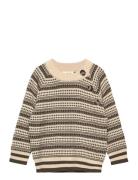 Petit Piao Ppdirch Nordic Knit Sweater Beige