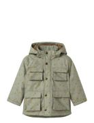 Lil'Atelier Nmmlasnow05 Jkt Aop Fo Lil Grön