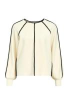 Object Objreynard Ls Lo Contrast Pullover Div Kräm
