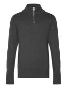 Jack & J S Jjeemil Knit Half Zip Noos Jnr Grå