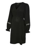 Vero Moda Maternity Vmmalva Lace Ls Short Dress Wvn Ga Svart