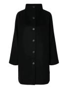 Selected Slfvinni Wool Blend Coat Noos Svart