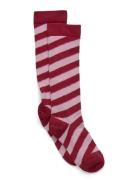 Melton Candy Stripe Knee Socks Röd