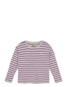 Daily 7 T-Shirt Longsleeve Stripe Lila