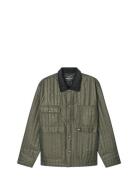 Mads Nørgaard Quilt Chore Jacket Khaki Green