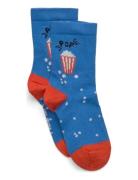 Melton Popcorn Socks Blå