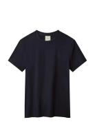 Calvin Klein Ss Slim Stretch Cotton Crewnk Te Marinblå