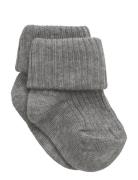 Mp Denmark Cotton Rib Baby Socks Grå