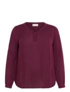 Kaffe Curve Kcami Ls Blouse Röd