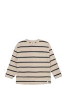 En Fant T-Shirt Ls Stripe Over Beige