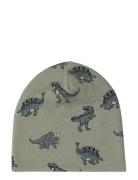 Lindex Beanie Jersey W Fleece Lining Khaki Green