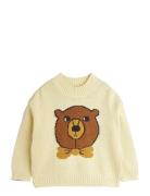 Mini Rodini Bear Intarsia Knit Sweater Gul