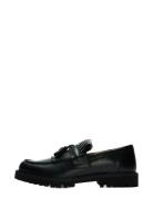 Selected Slhhugo Leather Kiltie Tassel Loafer Svart