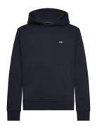 Lexington Clothing Lucas Organic Cotton Logo Hoodie Marinblå