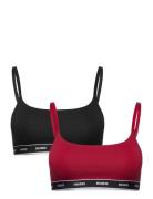 HUGO Twin Bralette Stripe Röd