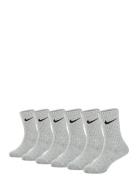 Nike 6W-6Pk Crew Sock Grå