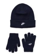 Nike Bh-Beanie Uppsättningar Marinblå